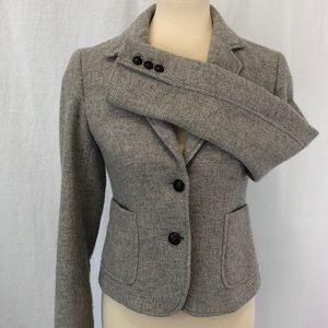 Banana Republic Two-Button Marled Gray Blazer
